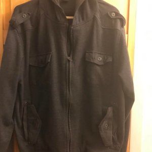 Men's Dark gray multi pocketed hoody